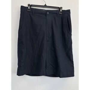 Banana Republic Shorts Mens Size 32 Linen Blend Navy Bermuda Beach 11" Inseam